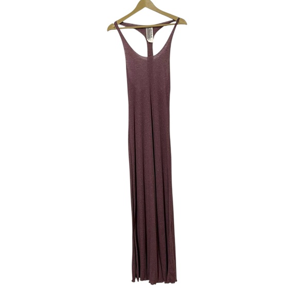 Free People Mauve Purple Racerback Maxi Dress Size Small Boho Beach Coverup - Picture 1 of 6